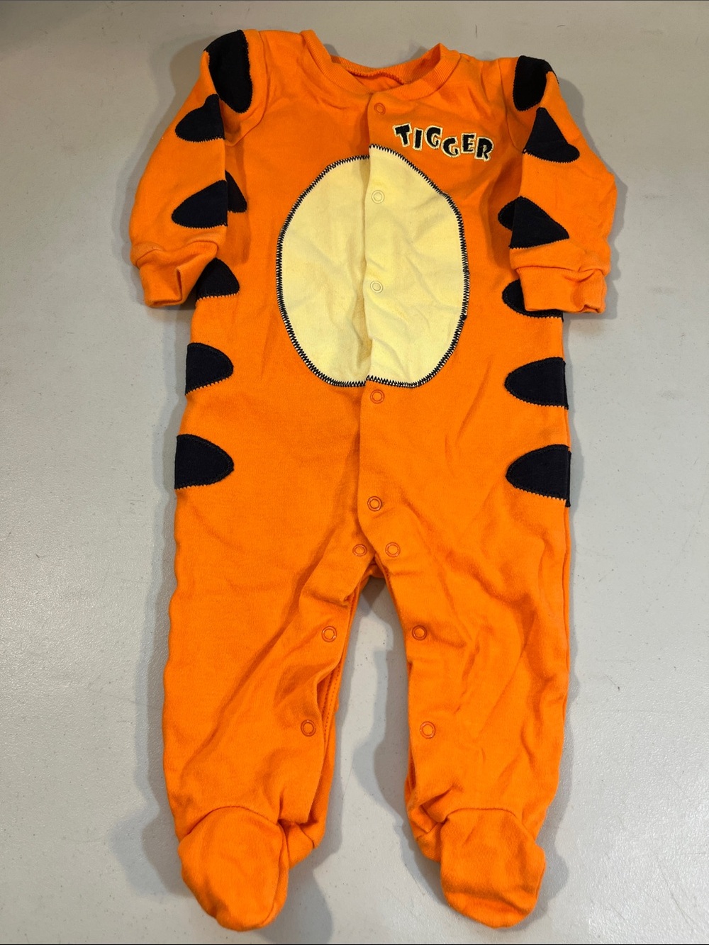 Disney Orange Tigger Footed One-Piece Pajamas